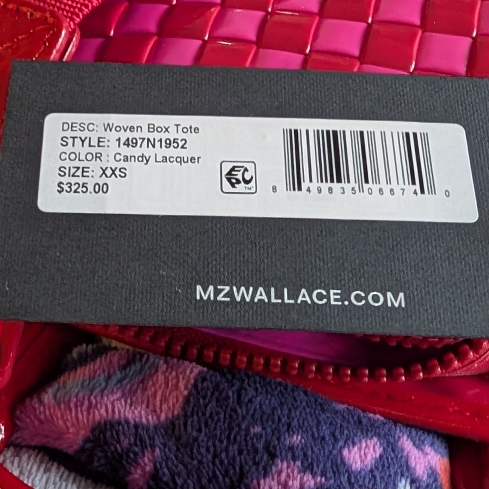NWT Candy Lacquer Micro Woven Box Tote - Picture 9 of 9